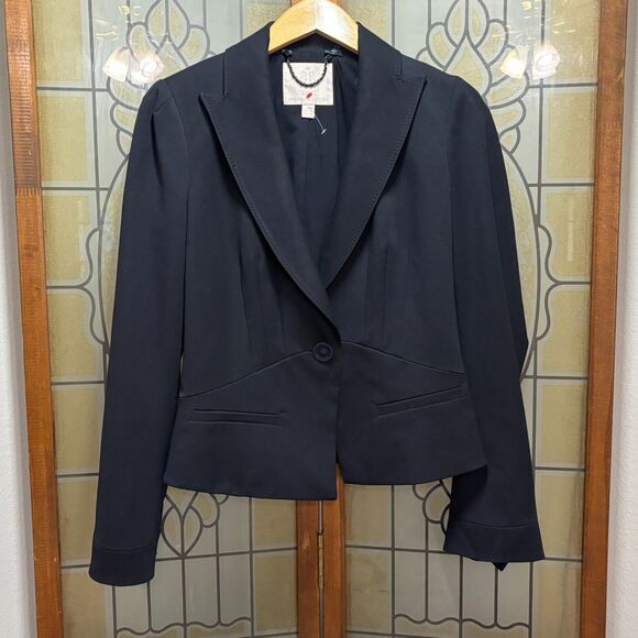 Rebecca Taylor Impeccably Tailored Navy Blazer Women's Size 4 - Picture 1 of 10